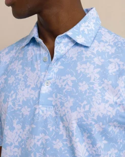 New Southern Tide Driver Island Blooms Printed Polo