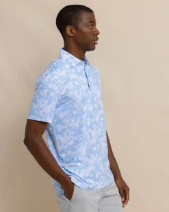 New Southern Tide Driver Island Blooms Printed Polo