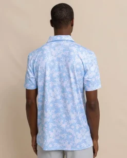 New Southern Tide Driver Island Blooms Printed Polo