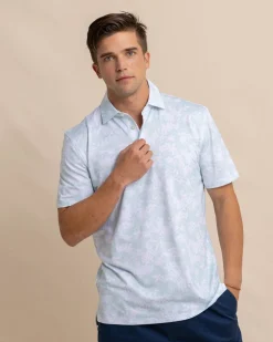 New Southern Tide Driver Island Blooms Printed Polo