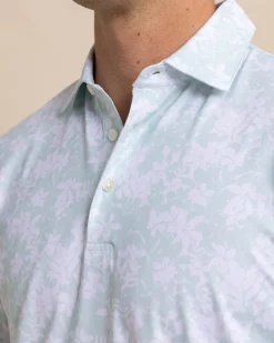 New Southern Tide Driver Island Blooms Printed Polo