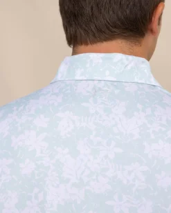 New Southern Tide Driver Island Blooms Printed Polo