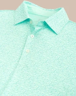 Store Southern Tide Driver Over Clubbing Print Performance Polo Shirt