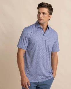 Outlet Southern Tide Driver Vacation Views Printed Polo