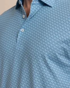 Outlet Southern Tide Driver Vacation Views Printed Polo