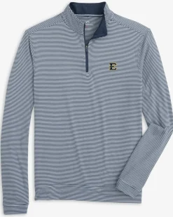 Flash Sale Southern Tide East Tennessee State Cruiser Micro-Stripe Heather Quarter Zip Heather Navy