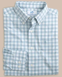 Discount Southern Tide Ellington Plaid Intercoastal Sport Shirt Dream Blue