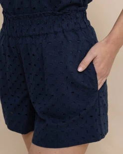 Fashion Southern Tide Elyse Eyelet Short Dress Blue