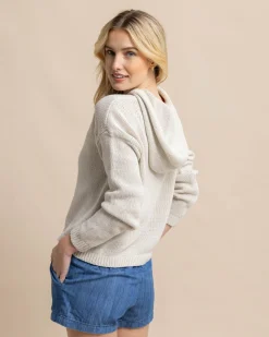 Clearance Southern Tide Everlee Hoodie Sweater Stone