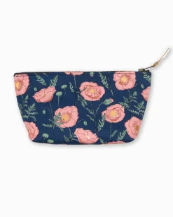 Discount Southern Tide Floral Travel Pouch Navy