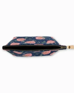 Discount Southern Tide Floral Travel Pouch Navy