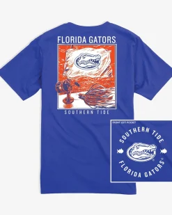 Hot Southern Tide Florida Gators Fishing Flag T-Shirt
