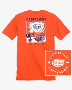 Hot Southern Tide Florida Gators Fishing Flag T-Shirt