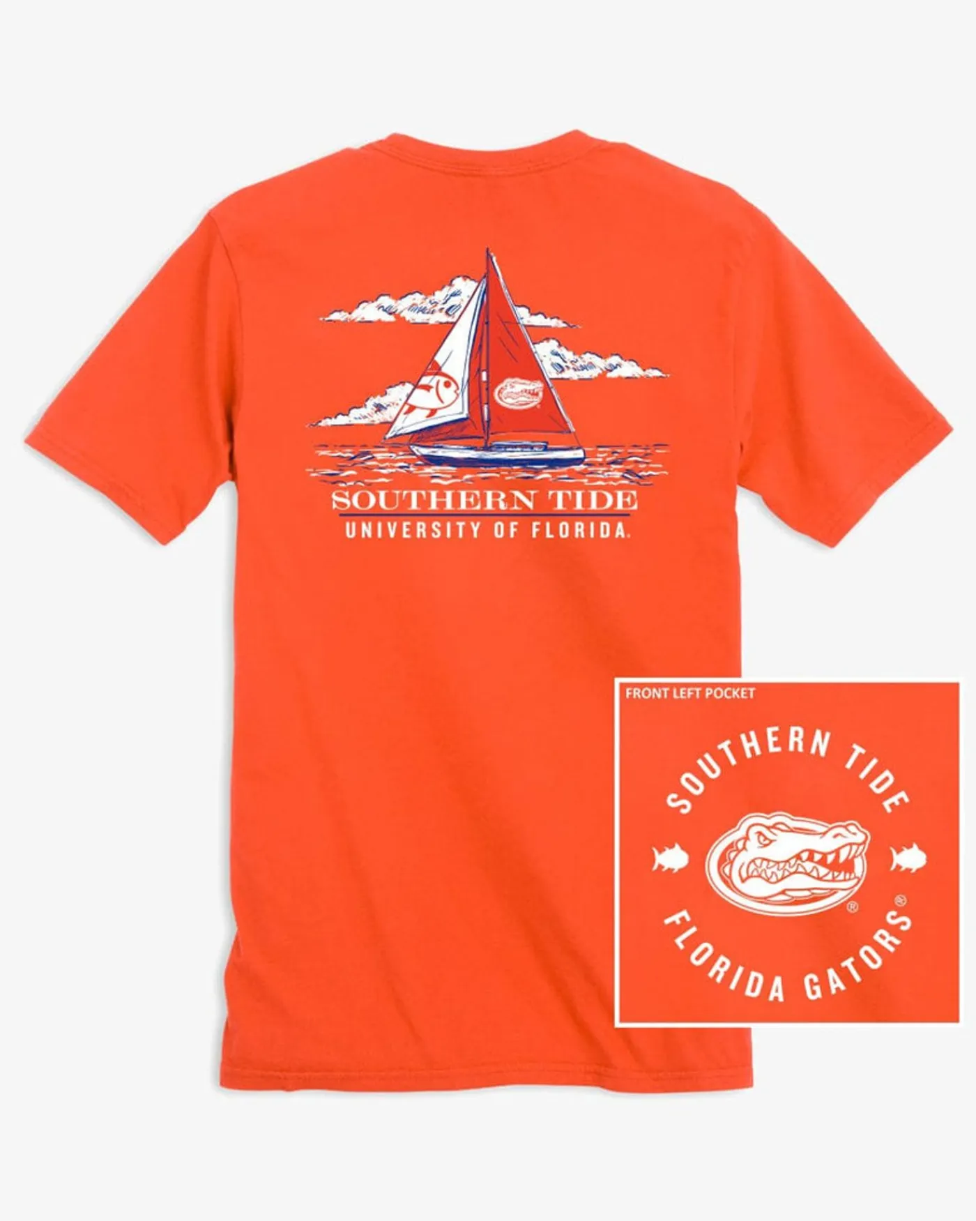 Flash Sale Southern Tide Florida Gators Skipjack Sailing T-Shirt Endzone Orange