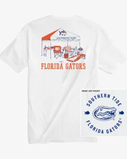 Hot Southern Tide Florida Gators Tailgate Time T-Shirt Classic White