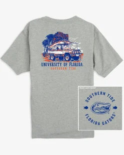Best Southern Tide Florida Gators Trophy Catch Heather T-Shirt Heather Grey
