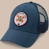 Fashion Southern Tide Florida Patch Performance Trucker Hat Seven Seas Blue