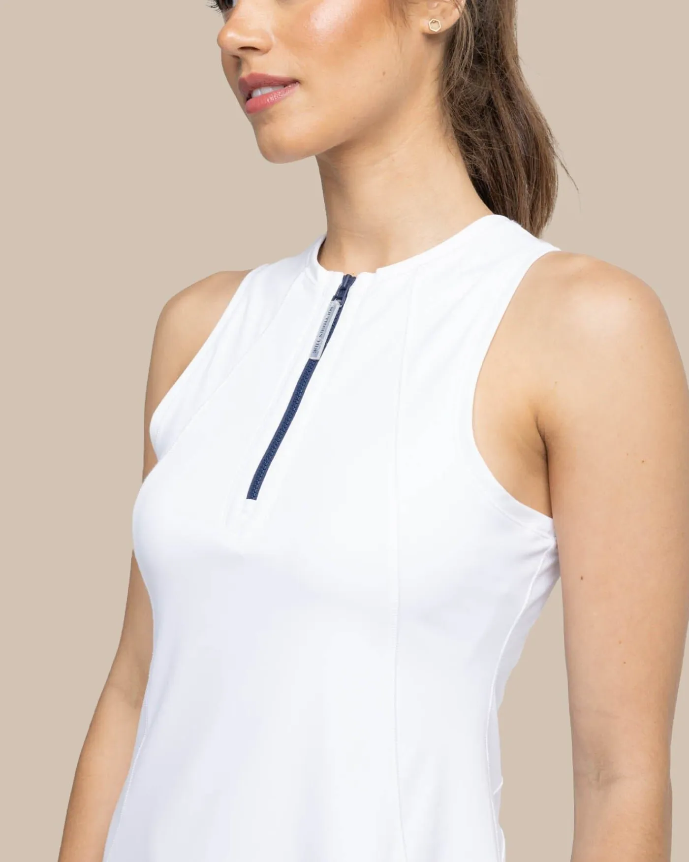 New Southern Tide Frances Zip Front Performance Dress