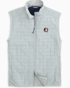 Cheap Southern Tide Fsu Seminoles Abercorn Vest Gravel Grey