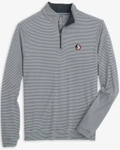 Best Southern Tide Fsu Seminoles Cruiser Micro-Stripe Heather Quarter Zip