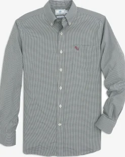 Discount Southern Tide Fsu Seminoles Gingham Button Down Shirt Black