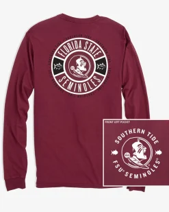 Hot Southern Tide Fsu Seminoles Ring Badge T-Shirt Chianti