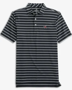 Cheap Southern Tide Georgia Bulldogs Brrr°®-Eeze Desmond Stripe Polo Black