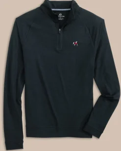 Discount Southern Tide Georgia Bulldogs Cruiser Heather Quarter Zip Pullover