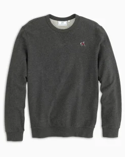 Fashion Southern Tide Georgia Bulldogs Upper Deck Pullover Sweatshirt