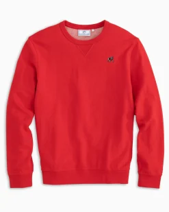Fashion Southern Tide Georgia Bulldogs Upper Deck Pullover Sweatshirt
