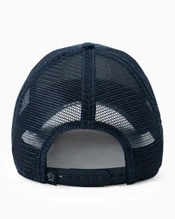Fashion Southern Tide Georgia Patch Performance Trucker Hat Seven Seas Blue