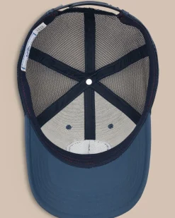 Fashion Southern Tide Georgia Patch Performance Trucker Hat Seven Seas Blue