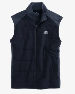 Discount Southern Tide Georgia Southern Eagles Vest Heather Navy