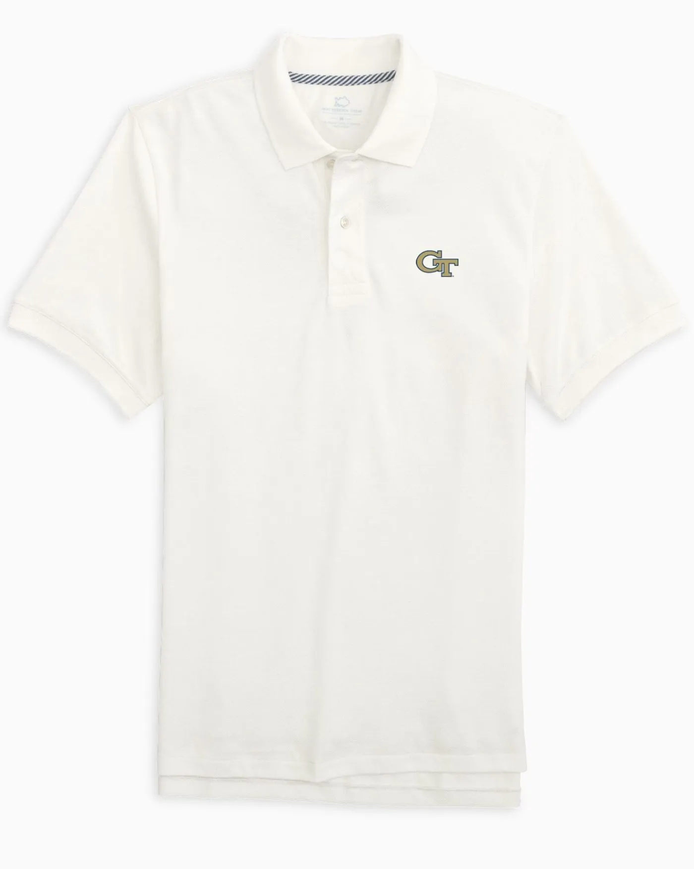 Shop Southern Tide Georgia Tech Yellow Jackets Skipjack Polo Classic White