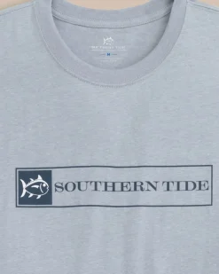 Clearance Southern Tide Heather St Banner Year Front Graphic Short Sleeve T-Shirt Heather Platinum Grey