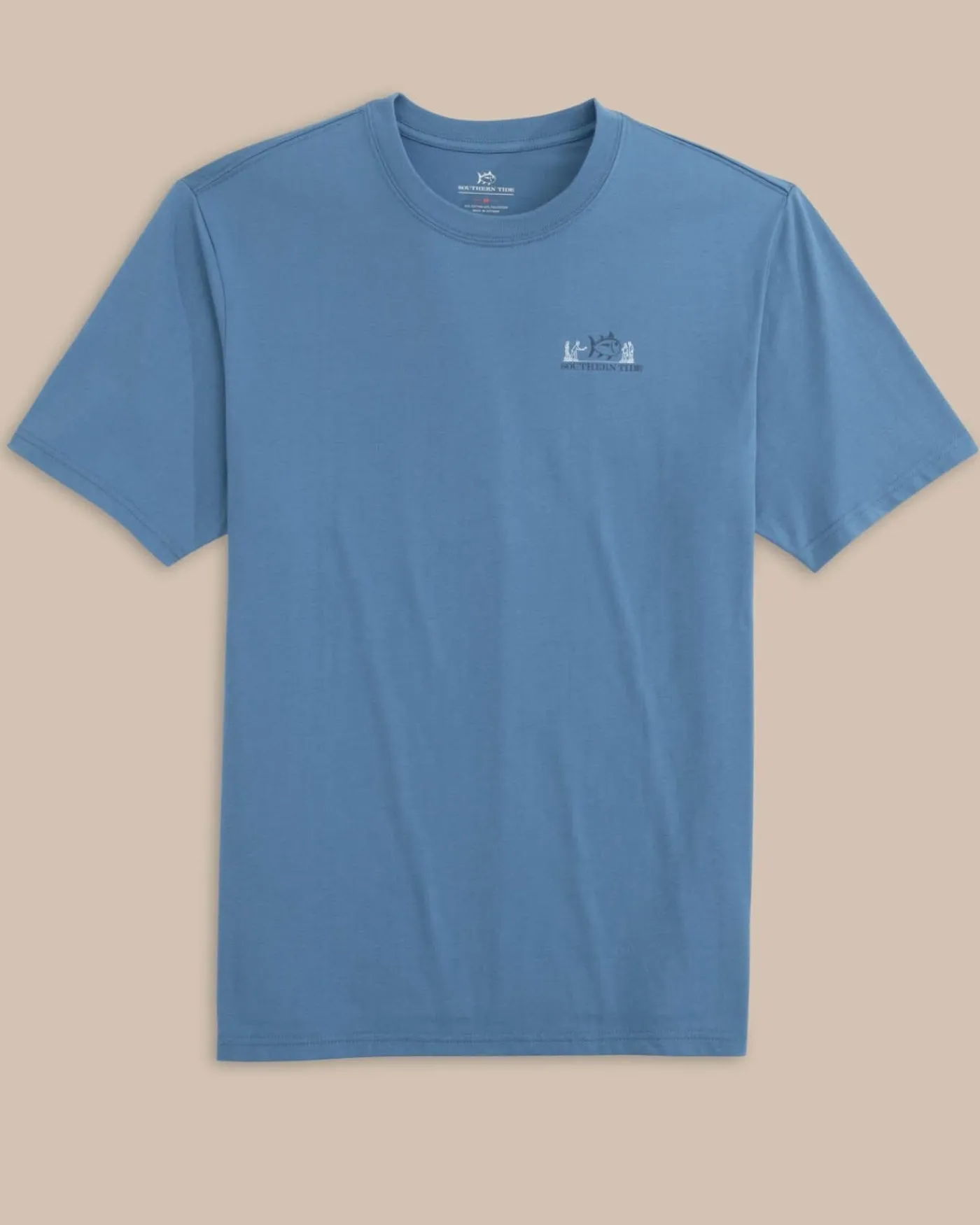 Discount Southern Tide How-To Cornhole Short Sleeve T-Shirt Coronet Blue