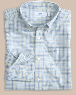 Cheap Southern Tide Intercoastal Falls Park Plaid Long Sleeve Sport Shirt
