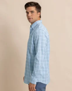 Best Southern Tide Intercoastal Primrose Plaid Long Sleeve Sport Shirt