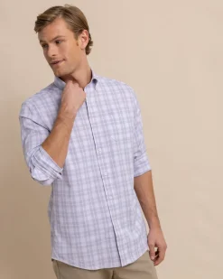 Best Southern Tide Intercoastal Primrose Plaid Long Sleeve Sport Shirt