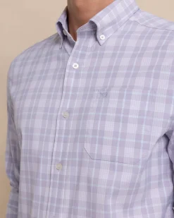 Best Southern Tide Intercoastal Primrose Plaid Long Sleeve Sport Shirt