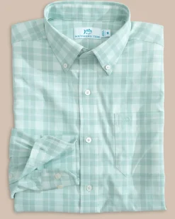 Best Southern Tide Intercoastal Primrose Plaid Long Sleeve Sport Shirt