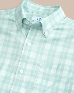 Best Southern Tide Intercoastal Primrose Plaid Long Sleeve Sport Shirt