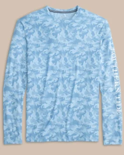 Clearance Southern Tide Island Camo Long Sleeve Performance T-Shirt