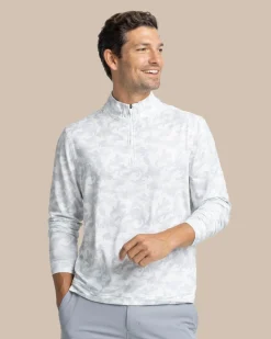 Flash Sale Southern Tide Island Camo Print Cruiser Quarter Zip