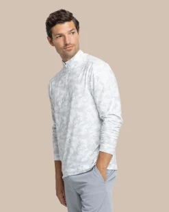 Flash Sale Southern Tide Island Camo Print Cruiser Quarter Zip