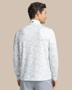 Flash Sale Southern Tide Island Camo Print Cruiser Quarter Zip