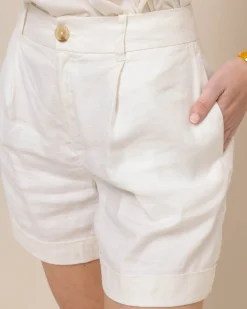 Outlet Southern Tide Jacey Twill Short Sand White