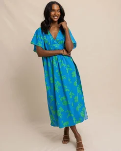 Outlet Southern Tide Journi Hour Of Flowers Caftan Swedish Blue