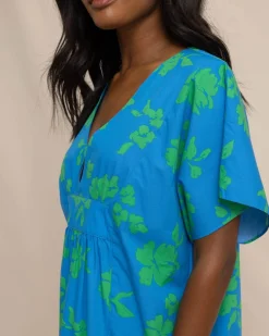 Fashion Southern Tide Journi Hour Of Flowers Caftan Swedish Blue