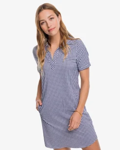 Clearance Southern Tide Kamryn Brrr Intercoastal Gingham Dress